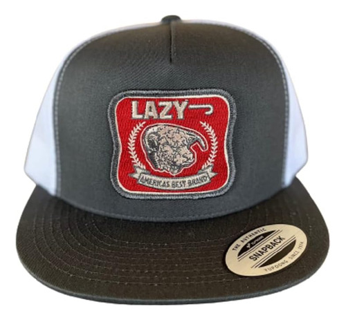 Lazy J Ranch Wear Grey & White 4 Americas Best Cap Lazyj Gor