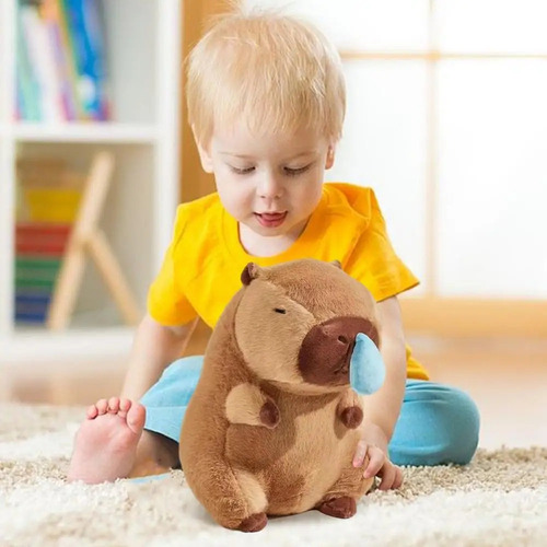 Capibara De Peluche Para Niños De 25 Cm, Regalo Con Mocos Re