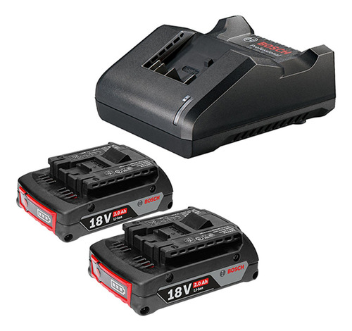 Kit de 2 baterias Bosch 18v 2,0 Ah + carregador
