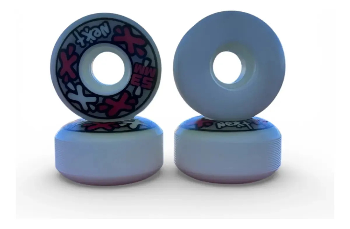 Roda Next Skate 53mm 101a Fabricaçao Moska Park Street Cor Vermelho