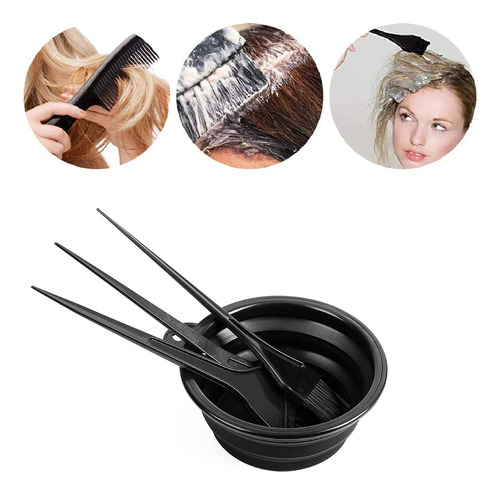 Juego De Brochas Y Cuencos Para Teñir El Cabello Moonmini, 4