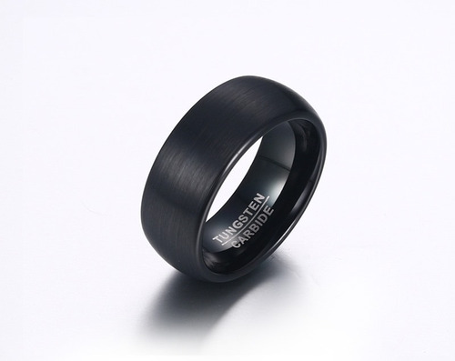 Nuevo Hermoso Anillo Negro Fino Tungsteno Unisex A103