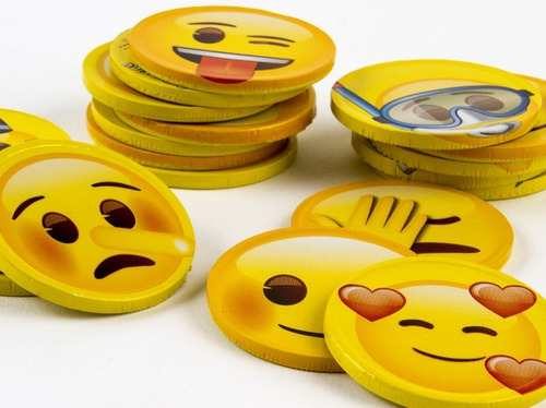Imagen 2 de 10 de Moneda De Chocolate Feltfort Emoji X60u *ideal Candy Bar*
