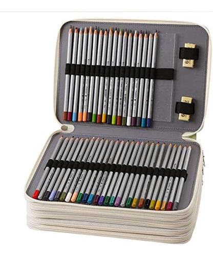 Estuche Para Lápices De Colores Con 252 Ranuras, Estuche Gra