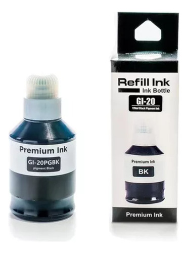 Tinta Gi-20 Pgbk Negro Compatible Con Pixma G5020 G6020