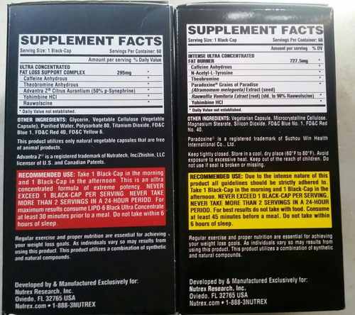 Lipo 6 Black Intense Nutrex Americano Adelgazante Keto