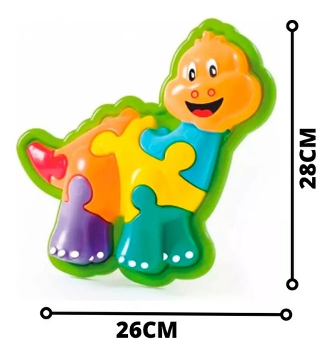 Animal Didactico Dino 3d De Encastre Calesita Puzzle 613