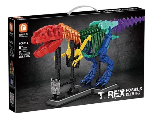 Block De Contruction Dinosaurio T-rex Fosil 1572 Pcs