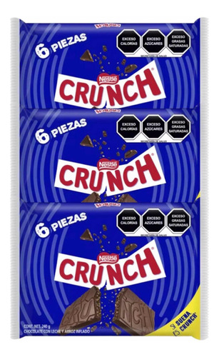 Chocolate Crunch Azul Nestle 48 Pz 40 G C/u