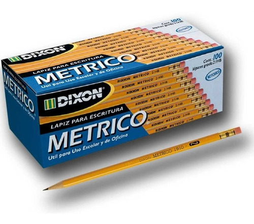 Caja 100 Lapiz Dixon No. 2 Grafito Madera Envio Gratis