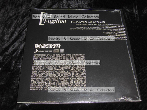 Natalia Lafourcade La Fugitiva Cd Single Ft Kevin Johansen (Usado)