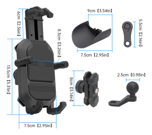 Soporte For Teléfono For Motocicleta, Espejo Retrovisor, 3