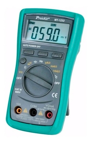 Tester Multimetro Digital Proskit Capacimetro Mt1232