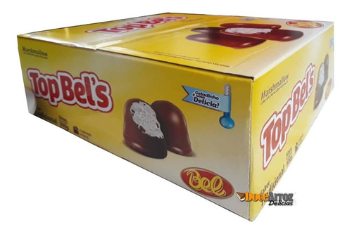Topbels Marshmallow Com Chocolate Branco 1 Caixa Com 50 Pc