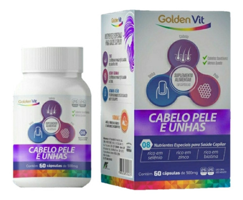 Biotina, selenio y zinc, 60 cápsulas de 500 mg, cabello, piel y uñas