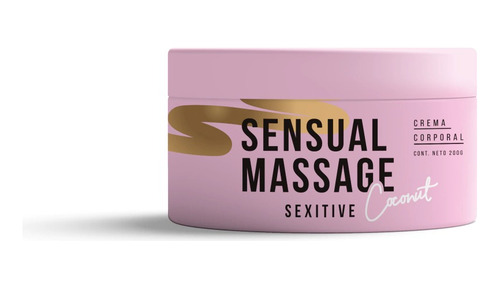 Crema Sexitive Sensual Massage Corporal Perfumada Aroma Coco Coco