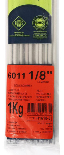 Electrodo 6011 1/8 1 Kg Indura