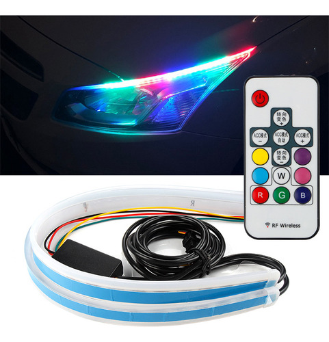 Par Barra Led Drl Carro Moto Luz Diurna 60 Cm [u]