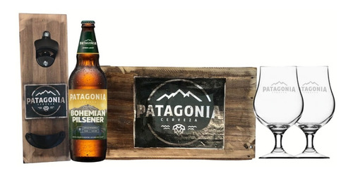 Kit Patagonia + Cajón + Copas + Destapador - Pérez Tienda