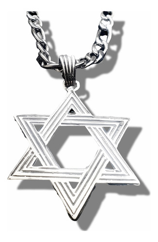 Dije Estrella David Rastafari En Plata 3,5 Cm 6 Gr Art 500
