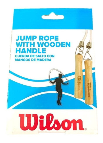 Cuerda Con Salto Nylon Mangos De Madera Wilson