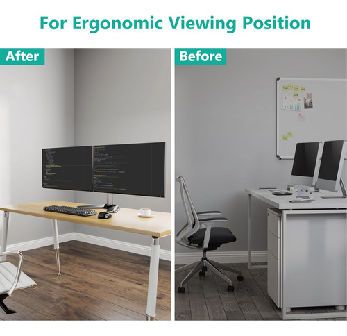 Suporte De Monitor Duplo Wali Mf002n Para 2 Monitores De Até