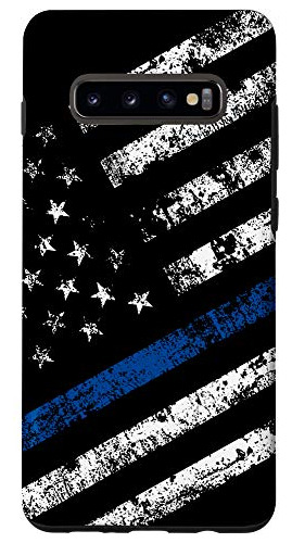 Funda Para Galaxy S10+ Thin Azul Line Flag Plastico