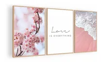 Comprar Cuadro Decorativo Mural Triptico Love 90x42 Mdf