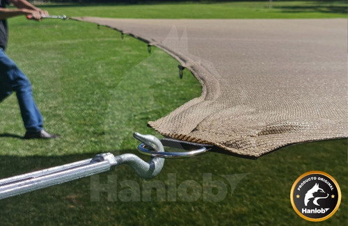Imagen 6 de 10 de Malla Sombra 90% Raschel Beige De 10mx5m Reforzada