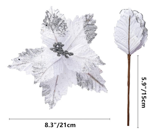 Greenhouzz - 10 Piezas De Flores De Pascua Grandes De Navida