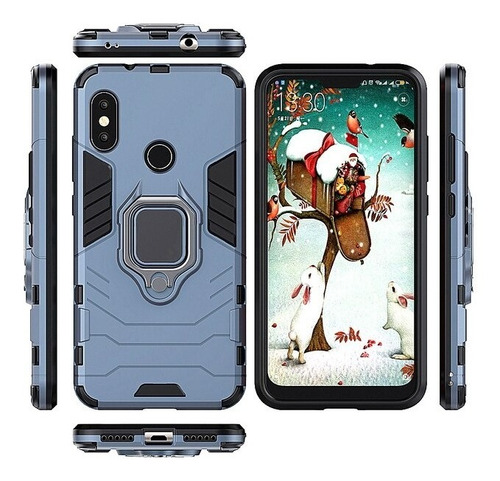 Forro Protector Con Aro Soporte Para Xiaomi Redmi 6 Pro