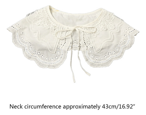 Layer Lace Applique Shawl False Collar Embroidery Floral Nec