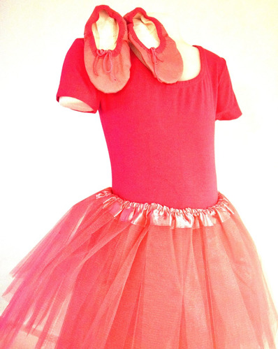 Malla + Tutu + Zapatillas Media Punta Badanas Danza Soko