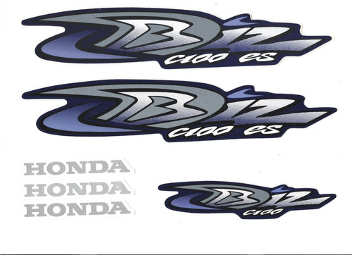 Kit Adesivos Honda Biz C 100 Es 2004 Azul
