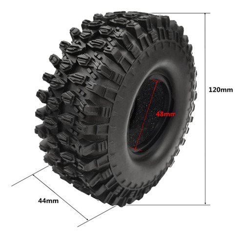Llantas Y Neumáticos Rc 4x Para 1/10 Trx4 Axial 120 Mm