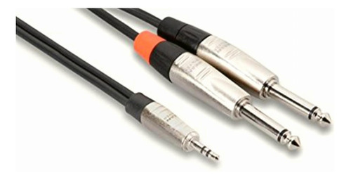 Hosa Hmp-006y Rean 3.5 Mm Trs To Dual 1/4 Inch Ts Pro Stereo