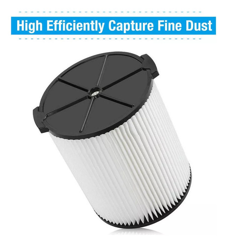 Filtro Vac Úmido/seco Para Filtro De Vácuo Ridgid Vf4000