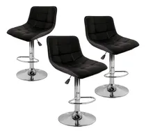 Comprar 3pzs Bancos Con Respaldo Giratorios Para Barra Cocina Bar
