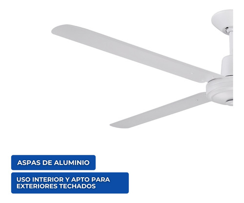 Ventilador De Techo Industrial Narvik 56'' Control Pared Cantidad De Aspas 4 Estructura Blanco Mate Aspas Blanco Mate Diámetro 56 Frecuencia 60 Hz Material De Las Aspas Aluminio