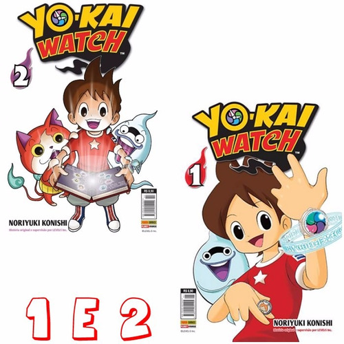 Yo-kai Watch 1 E 2 - Com Adesivo Exclusivo! Panini! Novo!