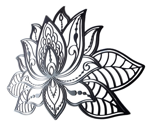 Mandala Flor De Lotus Parede Vazado 98x65mt Mdf 3mm