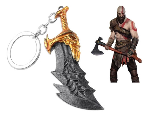 Llavero Gamer Hacha Espada Kratos God Of War