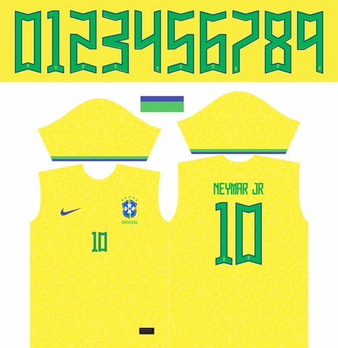 Arte Vetor Camisa Brasil Copa Do Mundo 2022 