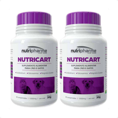 2 Nutricart 1000 30 Comprimidos Condroitina Nutripharme