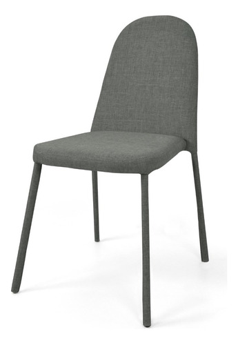 Silla Comedor Dublin En Tela Poliéster Estructura De La Silla Gris Asiento Color