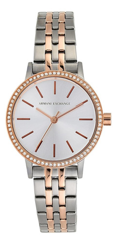 Reloj Armani Exchange Lola Mujer-ax5542 Esfera Plateada Esti