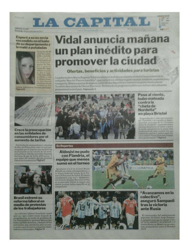 Diario La Capital De Mar Del Plata 12/11/2017 C/suplementos