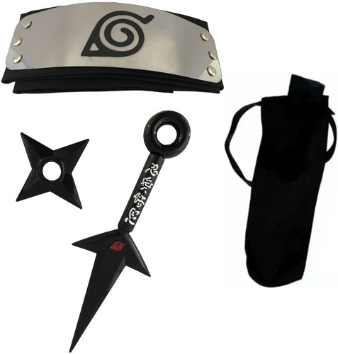 Kit Minato - Bandana + Kunai Minato + Porta Kunai - Naruto