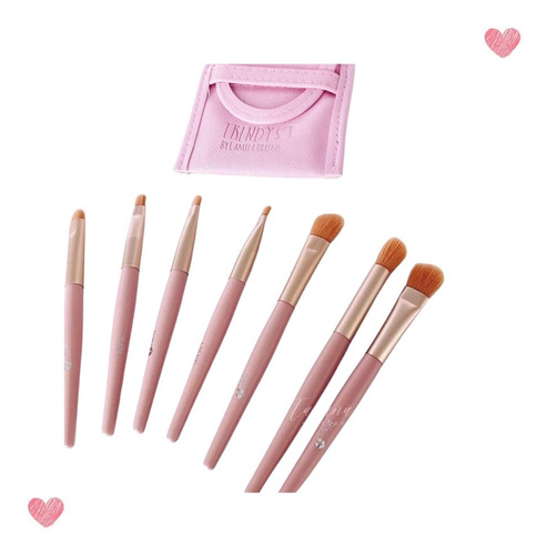 Kit De Brochas Ojos Trendy Rosa - Unidad a $29900