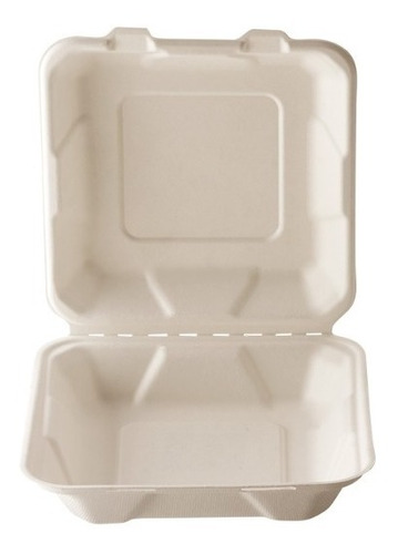 Envase Biodegradable Comidas 20.5 X 20.5 Cm (25 Unidades)